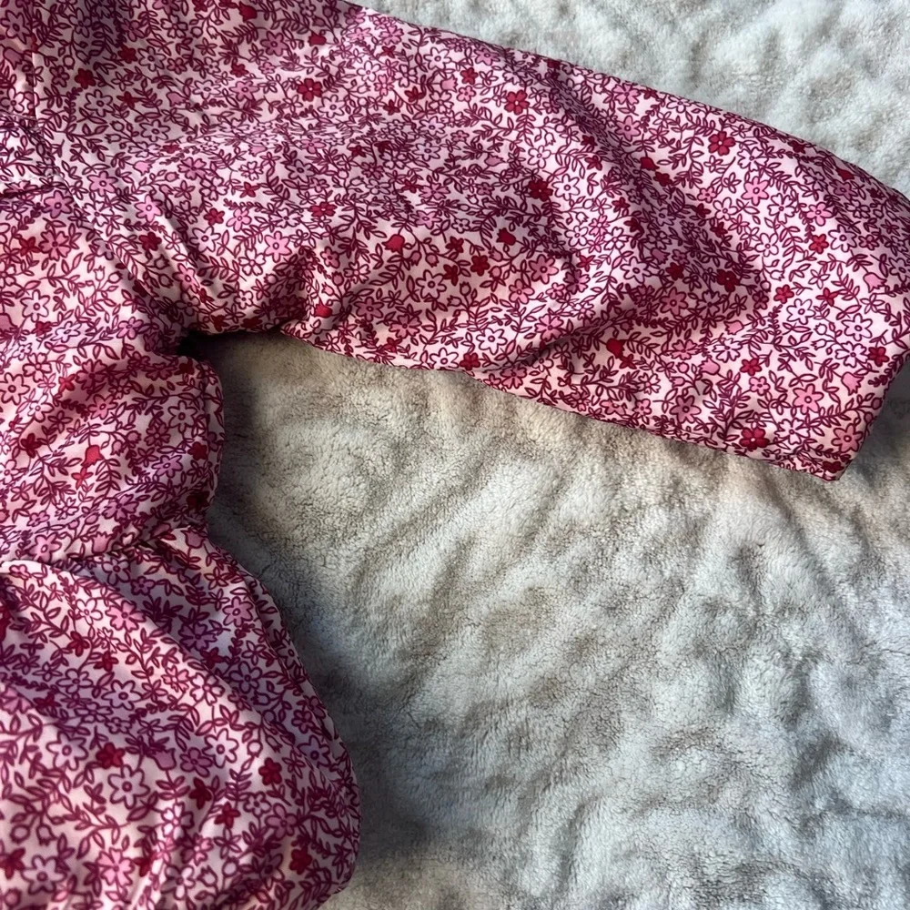 Penelope Mack Pink Floral Baby Winter Jacket with Hood | Size 12 month
